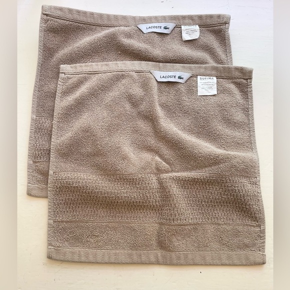 3 pc Lacoste Heritage Supima 100% Cotton Wash Cloth & Hand Towel - Picture 5 of 7